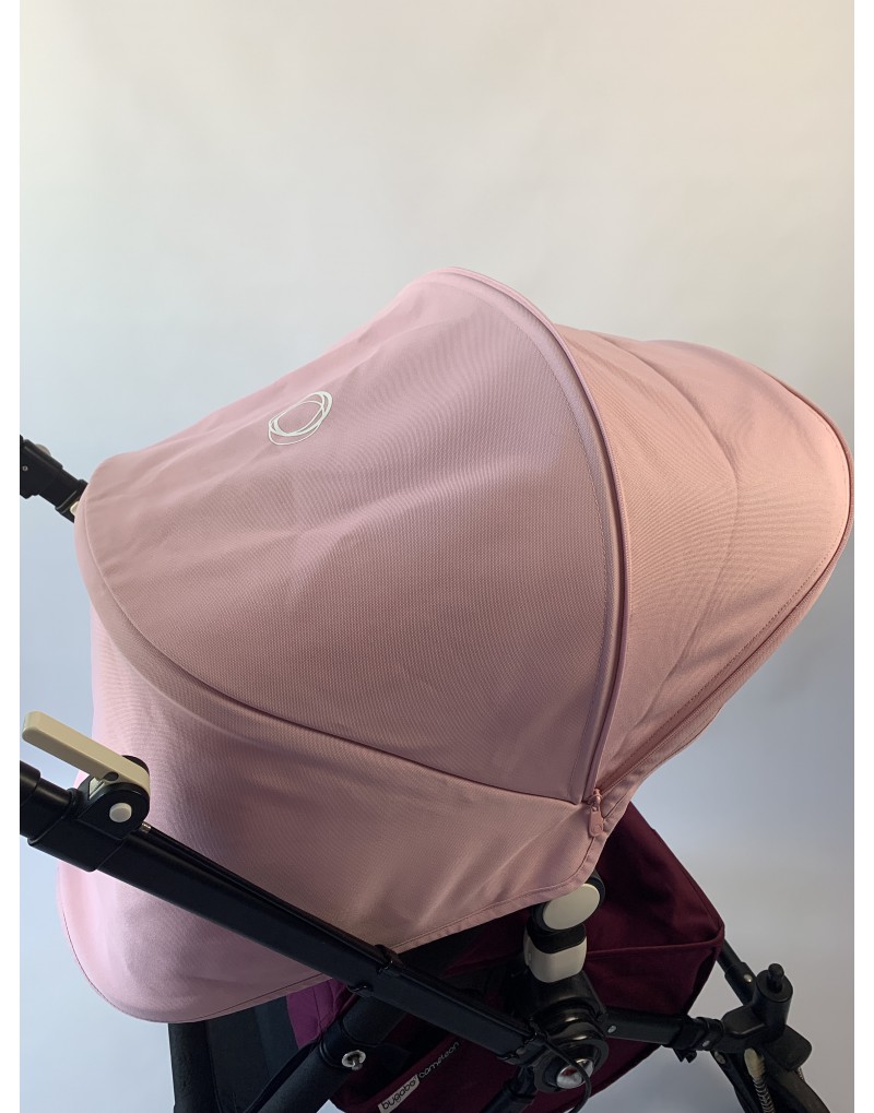 Conjunto con capota extensible bugaboo camaleón piqué rosa empolvado -  Textil Bebé